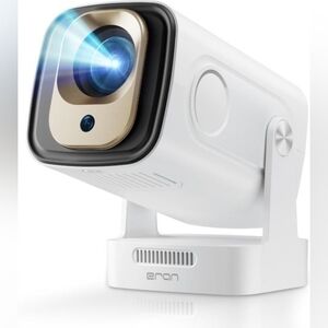 ENON Mini Projector - White with Gold Accent